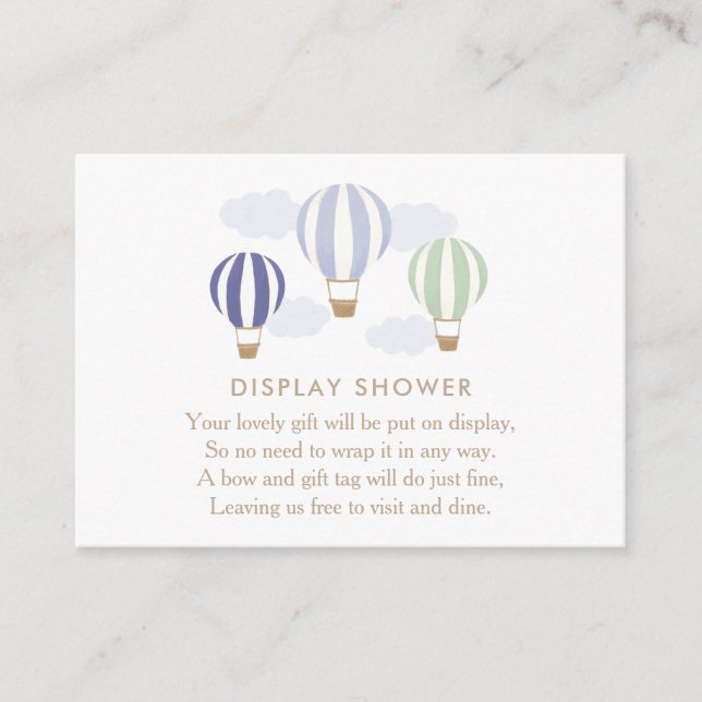 Blue Hot Air Balloons Display Shower Enclosure Car (Front)