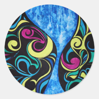 Blue Hour Glass Sticker