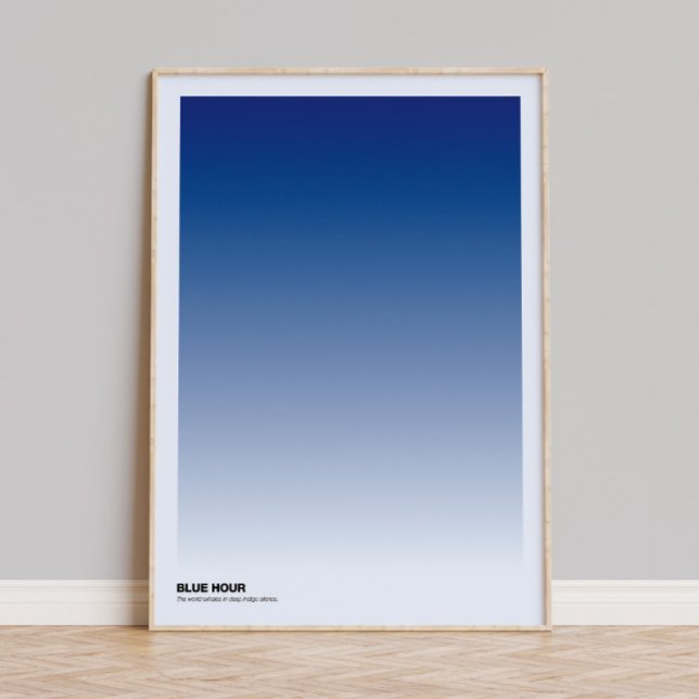 Blue Hour Gradient Art Print: Indigo Ombre Poster (Creator Uploaded)