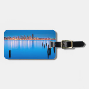 Blue hour view of downtown Seattle Luggage Tag