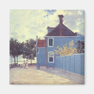 Blue House at Zaandam by Claude Monet Magnet