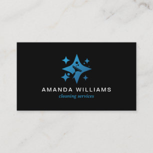 Blue House Cleaning Services Business Card