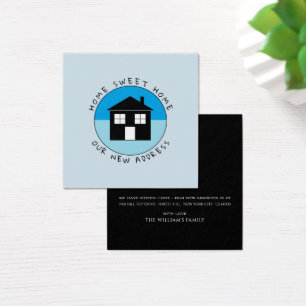 Blue House Logo, Change of Address Card