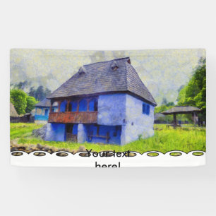 Blue house painting banner