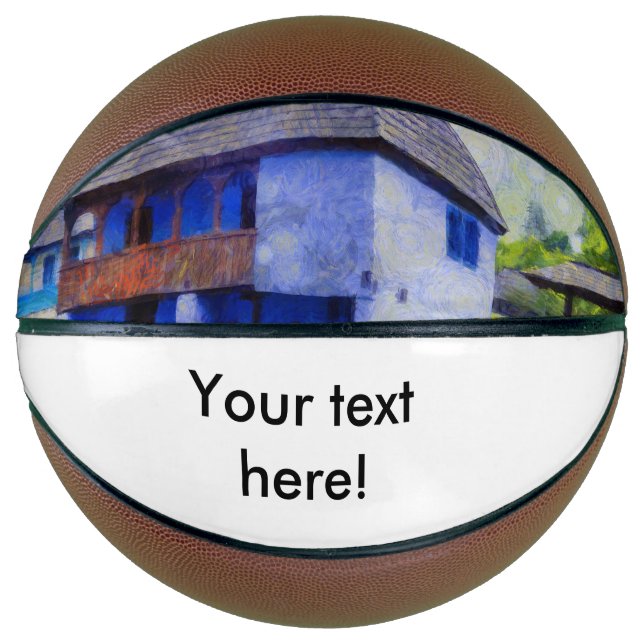 Blue house painting basketball (Front)