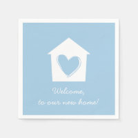 Blue Housewarming Party Paper Napkin Set