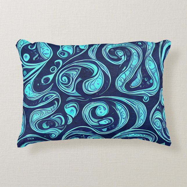 Blue Hues Accent Pillow (Front)