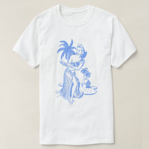 Blue Hula Girl T-Shirt