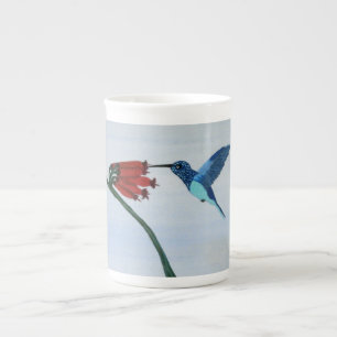 Blue Hummingbird Bone China Mug