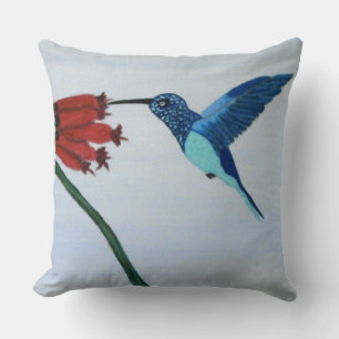 Blue Hummingbird Cushion