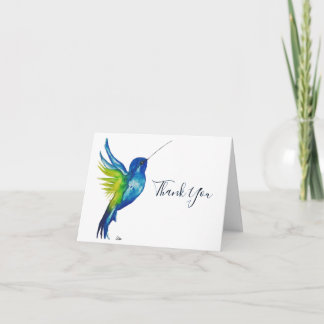 Blue Hummingbird Thank You Cards