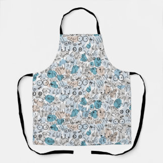 Blue humour woman apron
