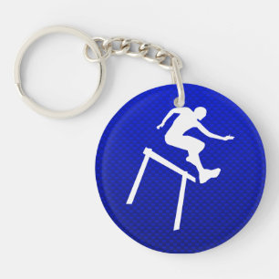 Blue Hurdler Key Ring