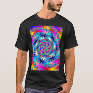 Blue Hurricane in Swirling Colour T-Shirt