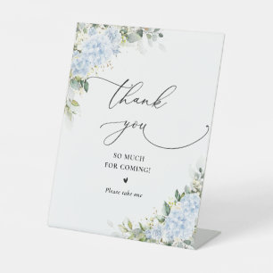 Blue Hydrange Floral Bridal Shower Thank You Sign