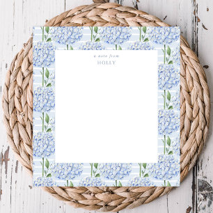 Blue Hydrangea All Over Bloom Personalised Notepad