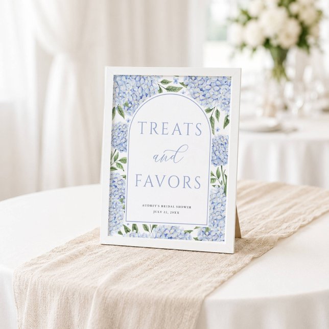 Blue Hydrangea Arch Treats and Favours Poster (Creator Uploaded)