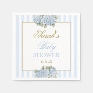 Blue Hydrangea Baby Shower Napkin