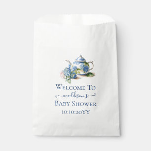  Blue Hydrangea Baby Shower Tea Party Favour Bag