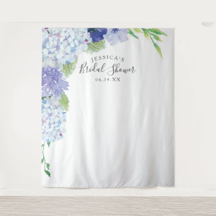 Blue Hydrangea Backdrop - Photo Booth Tapestry