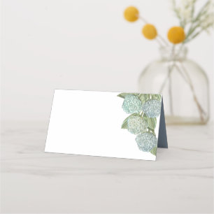 Blue hydrangea Blank Place Cards