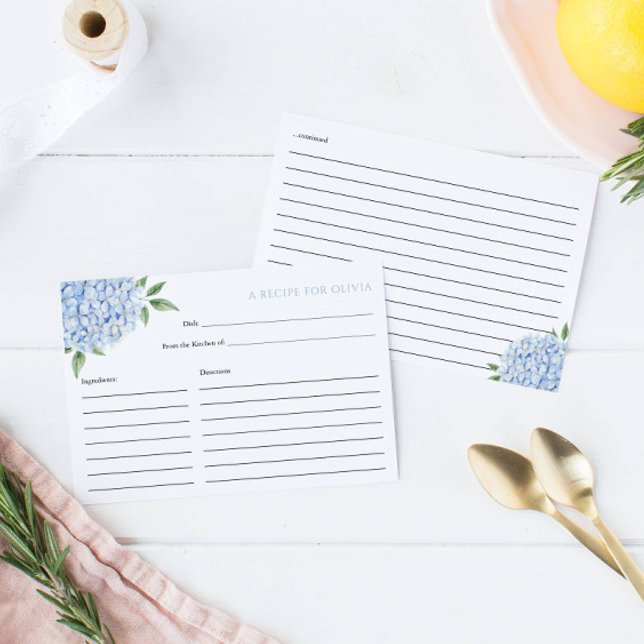 Blue Hydrangea Bloom Recipe Card (Creator Uploaded)