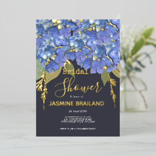 Blue Hydrangea Blooms Personalised Bridal Shower