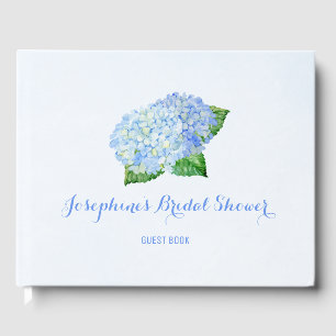 Blue Hydrangea Bridal Shower Guest Book