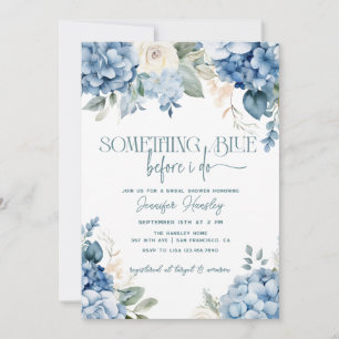 Blue Hydrangea Bridal Shower  Invitation