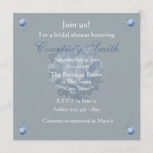 Blue Hydrangea Bridal Shower invitation