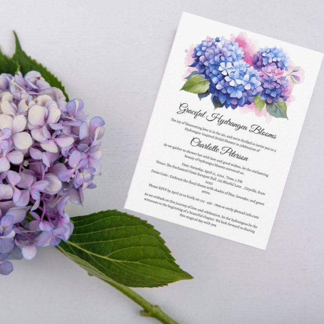 Blue Hydrangea Bridal Shower  Invitation (Creator Uploaded)