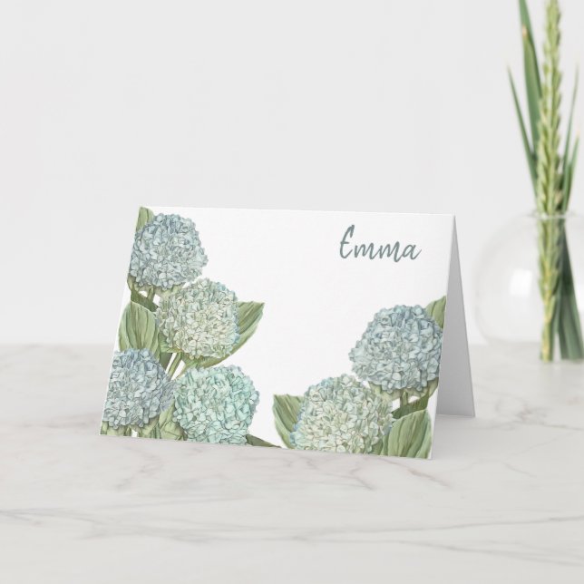 Blue Hydrangea Card (Front)