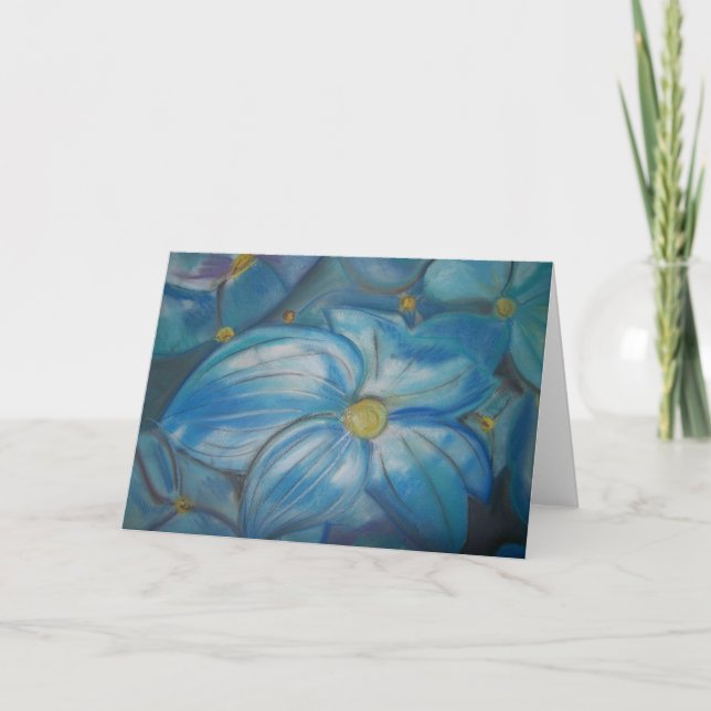 Blue Hydrangea Card (Front)