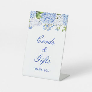 Blue Hydrangea Cards & Gifts Pedestal Sign