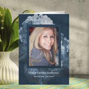 Blue Hydrangea Celebration of Life Program