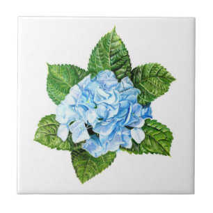 Blue Hydrangea Ceramic Tile
