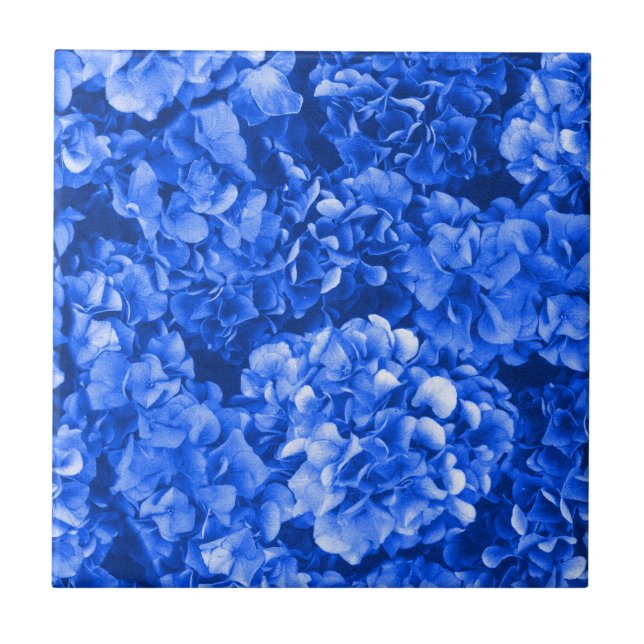 Blue Hydrangea Ceramic Tile (Front)