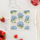 Blue Hydrangea Cocktail Napkins | Elegant Coastal