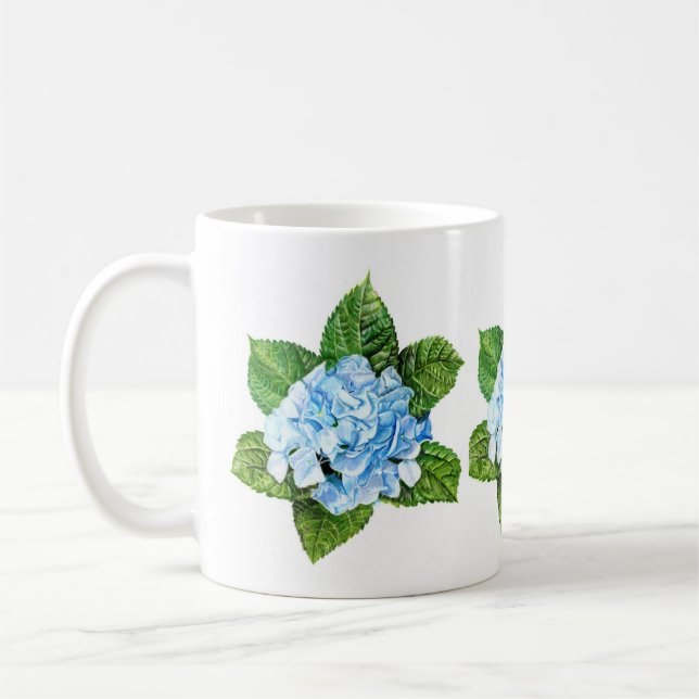 Blue Hydrangea Coffee Mug (Left)