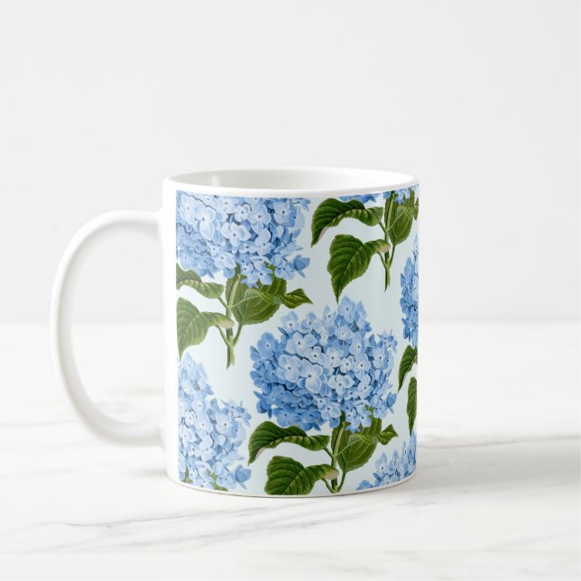 Blue Hydrangea Coffee Mug (Left)