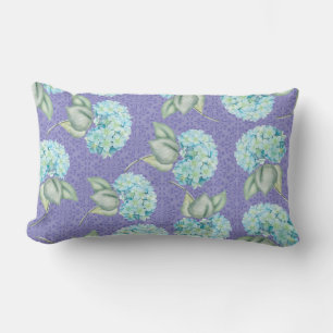 Blue Hydrangea Country Elegance Lumbar Cushion