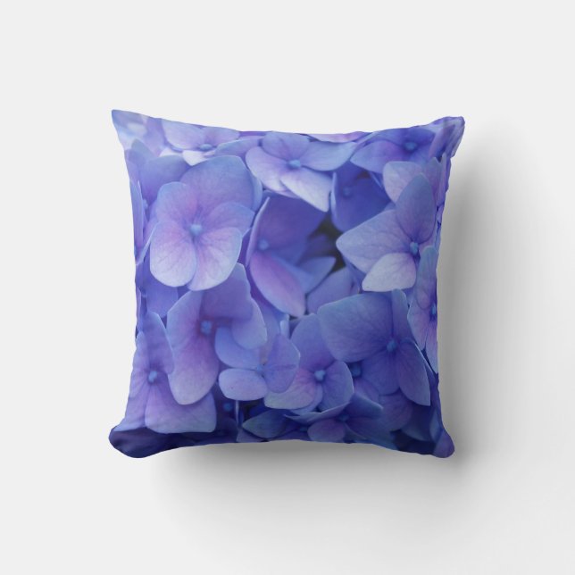 Blue Hydrangea Cushion (Front)