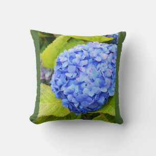 Blue hydrangea cushion