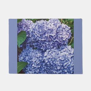 Blue hydrangea doormat