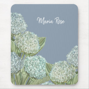Blue Hydrangea/ Dusty Blue Mouse Pad