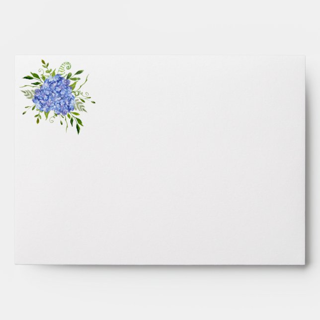 Blue Hydrangea Engagement Party A7  Envelope (Front)