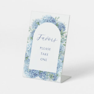Blue Hydrangea Favours Pedestal Sign