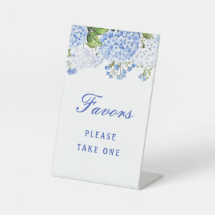 Blue Hydrangea Favours Pedestal Sign