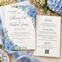 Blue Hydrangea Floral Budget Wedding