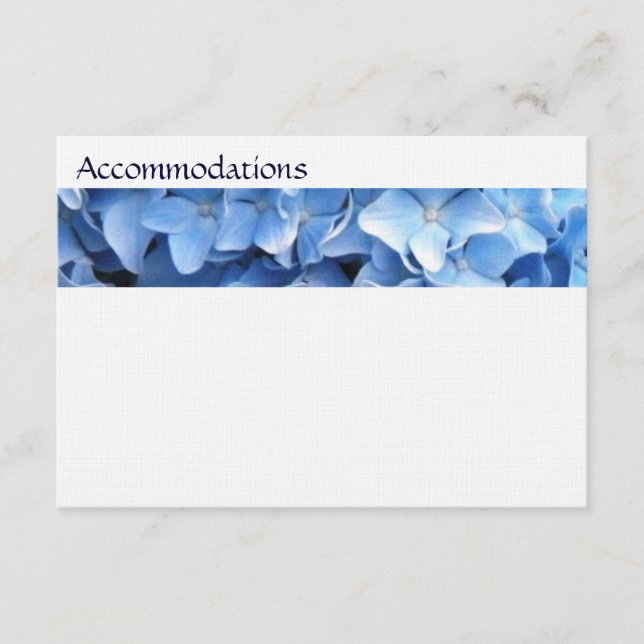Blue Hydrangea Floral Enclosure Card (Front)